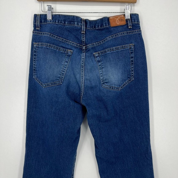 Calvin Klein Jeans Women's Size 10 Blue Dark Wash Vtg Y2K Mid Rise Straight - Picture 7 of 11